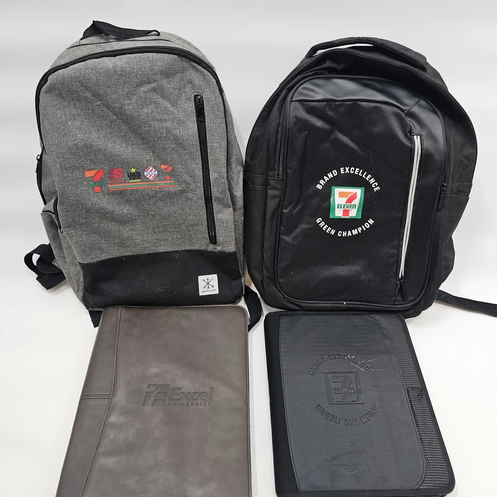 7-11 Logo Backpacks & Portfolio Binders Lot